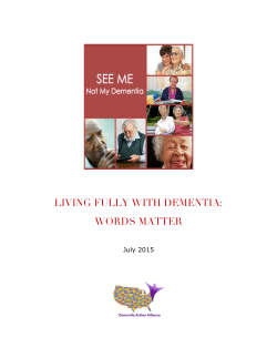 living fully with dementia: words matter
