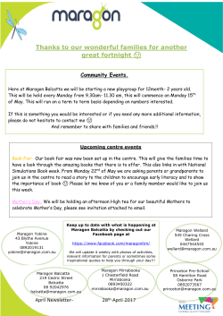 Newsletter - Maragon Early Learning Centres