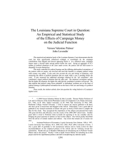 The Louisiana Supreme Court in Question
