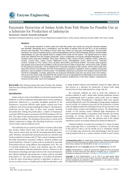 Enzymatic Extraction of Aminoacids from Fish Waste for Possible