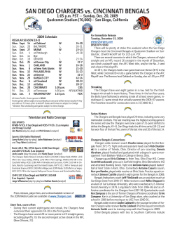 SAN DIEGO CHARGERS vs. CINCINNATI BENGALS