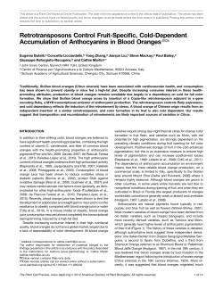 Retrotransposons Control Fruit-Specific, Cold