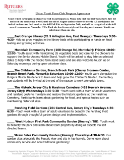 Urban Youth Farm Club - Rutgers Cooperative Extension of Essex