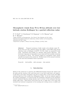 Mesospheric winds from 70 to 98 km altitude over low latitude