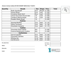 bake sale order form - Arizona Culinary Institute