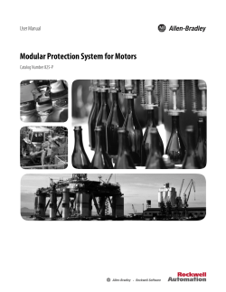 Modular Protection System for Motors User Manual
