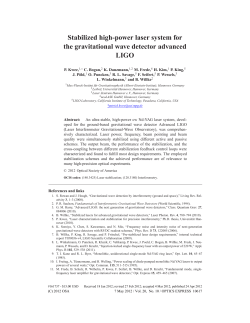 Stabilized high-power laser system for the gravitational wave