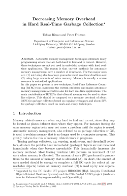 Decreasing Memory Overhead in Hard Real-Time