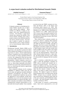 A corpus-based evaluation method for Distributional Semantic Models