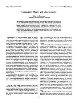 Narcissism: Theory and Measurement