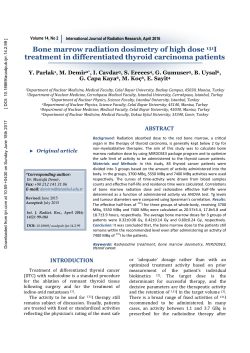 Bone marrow radiation dosimetry of high dose 131I treatment in