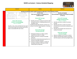 NICER curriculum | Science Detailed Mapping