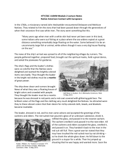 HTY/SSC 110HM Module 2 Lecture Notes Native American Contact