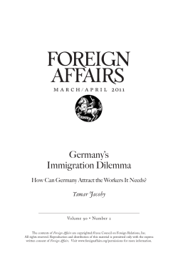 Germany`s Immigration Dilemma