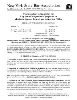 NYSBA Legislation Report
