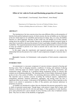 Effect of Air voids in Fresh and Hardening properties of Concrete