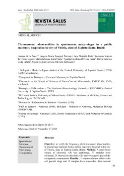 Chromosomal abnormalities in spontaneous miscarriages in a