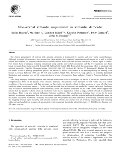 Non-verbal semantic impairment in semantic dementia