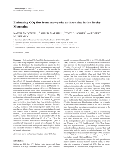 Estimating CO2 flux from snowpacks at three sites in the Rocky