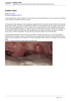 Canker Sore - Physicians Practice