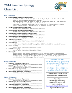2014 Class List