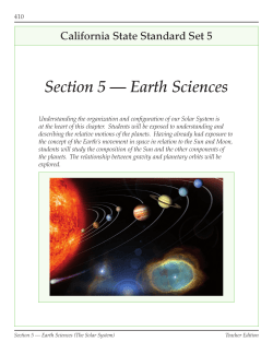 Section 5 &mdash; Earth Sciences