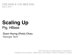 Pig, HBase - Polo Club of Data Science