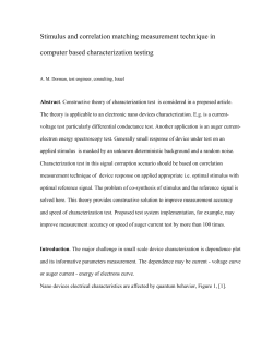 Stimulus and correlation matching measurement technique in