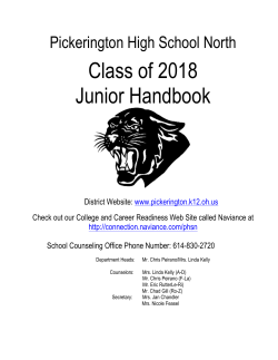 Junior Handbook 2018 - Pickerington Local School District