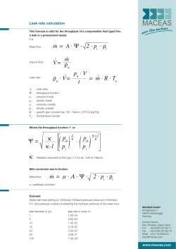 Leak rate calculation