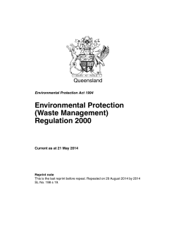Environmental Protection (Waste Management) Regulation 2000