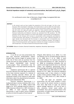 Electrical impedance analysis of commonly used preservatives, Nacl