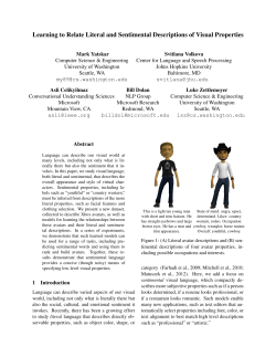 Learning to Relate Literal and Sentimental Descriptions