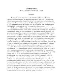 ISIS Recruitment - Walker Model Congress