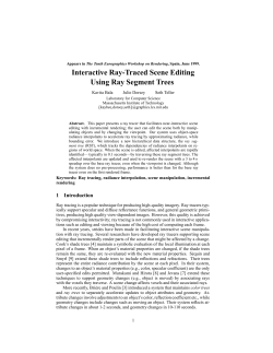 Interactive Ray-Traced Scene Editing Using Ray Segment Trees