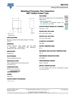 Metallized Polyester Film Capacitors MKT Radial Potted Type MKT470