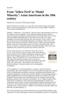 From `Yellow Peril` to `Model Minority`: Asian Americans in the 20th