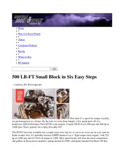 500 lb-ft Small Block in Six Easy Steps