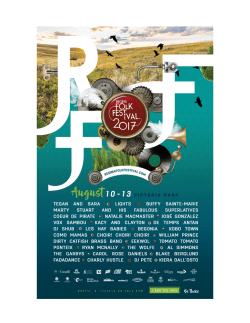 2017 Regina Folk Festival Press Kit