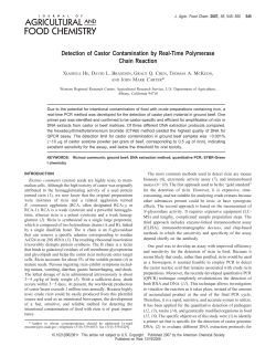 Detection of Castor Contamination by Real-Time