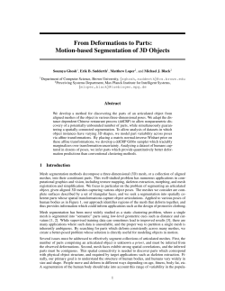 From Deformations to Parts: Motion