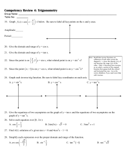 Group Worksheet Review # 4