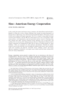 Sino&ndash;American Energy Cooperation