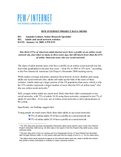 Adults and social network websites