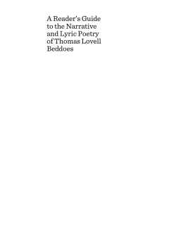 A Reader`s Guide to the Narrative and Lyric Poetry of Thomas Lovell