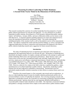 Measuring Excellent Leadership in Public Relations