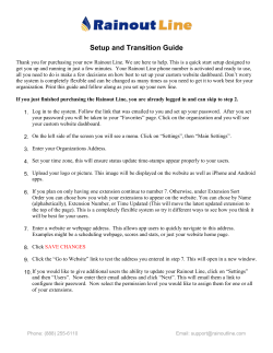 Setup and Transition Guide