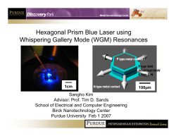 Hexagonal Prism Blue Laser using Whispering Gallery Mode (WGM