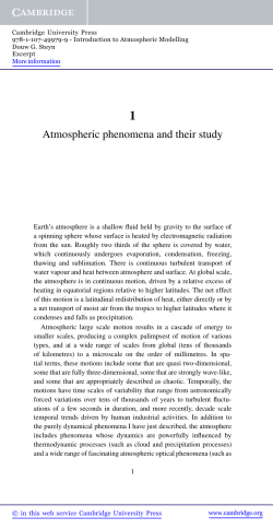 Atmospheric phenomena and their study - Assets