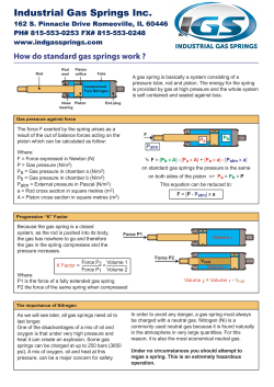 How do standard gas springs work ? Industrial Gas Springs Ltd